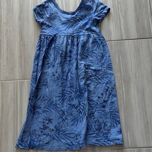 GAP Blue Botanical Print Kids Dress